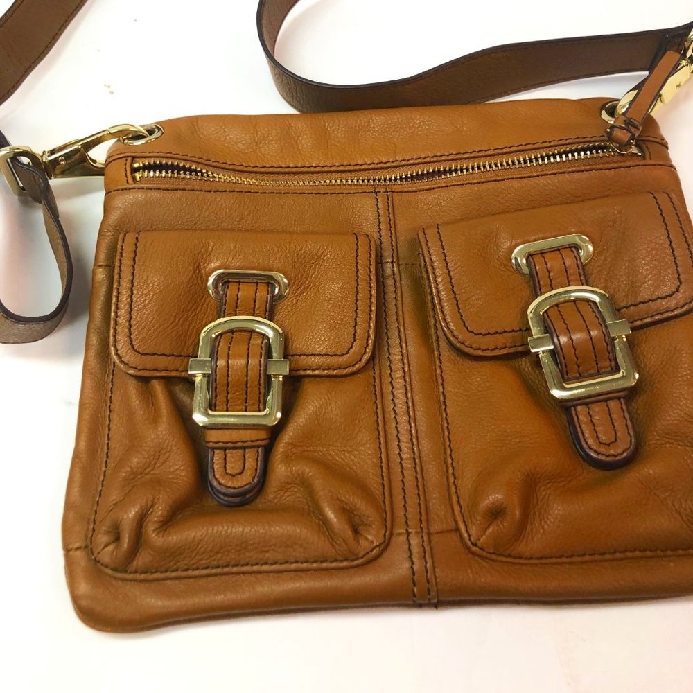 Whiskey Tan Leather Crossbody Bag